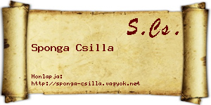 Sponga Csilla névjegykártya