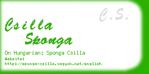 csilla sponga business card